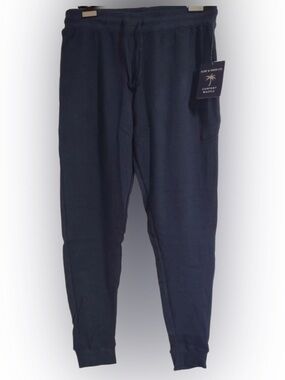 NWT Surf & Swim Co. Navy Blue Waffle Knit Joggers Size Large